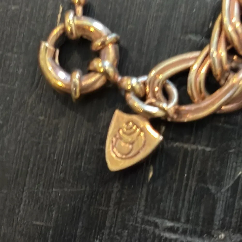 Signed CR NYC Link Gold Tone Bracelet Vintage​​​
